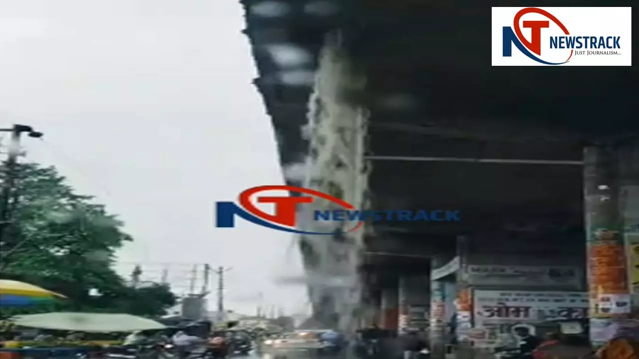 Waterfall turned into flyover due to rain