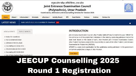 JEECUP Counselling 2025 Round 1 Regidtration JEECUP Counselling 2025 Round 1 Regidtration