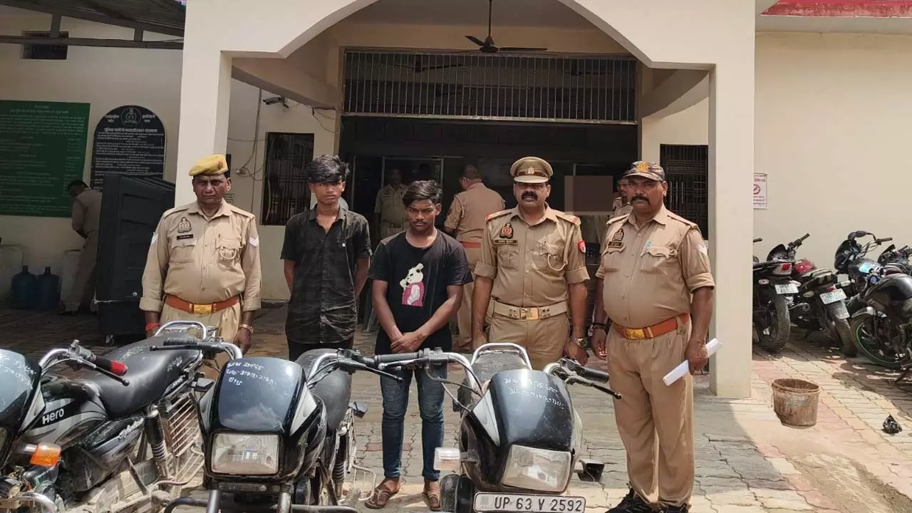 Vicious burglary gang exposed, 3 motorcycles recovered, two accused arrested
