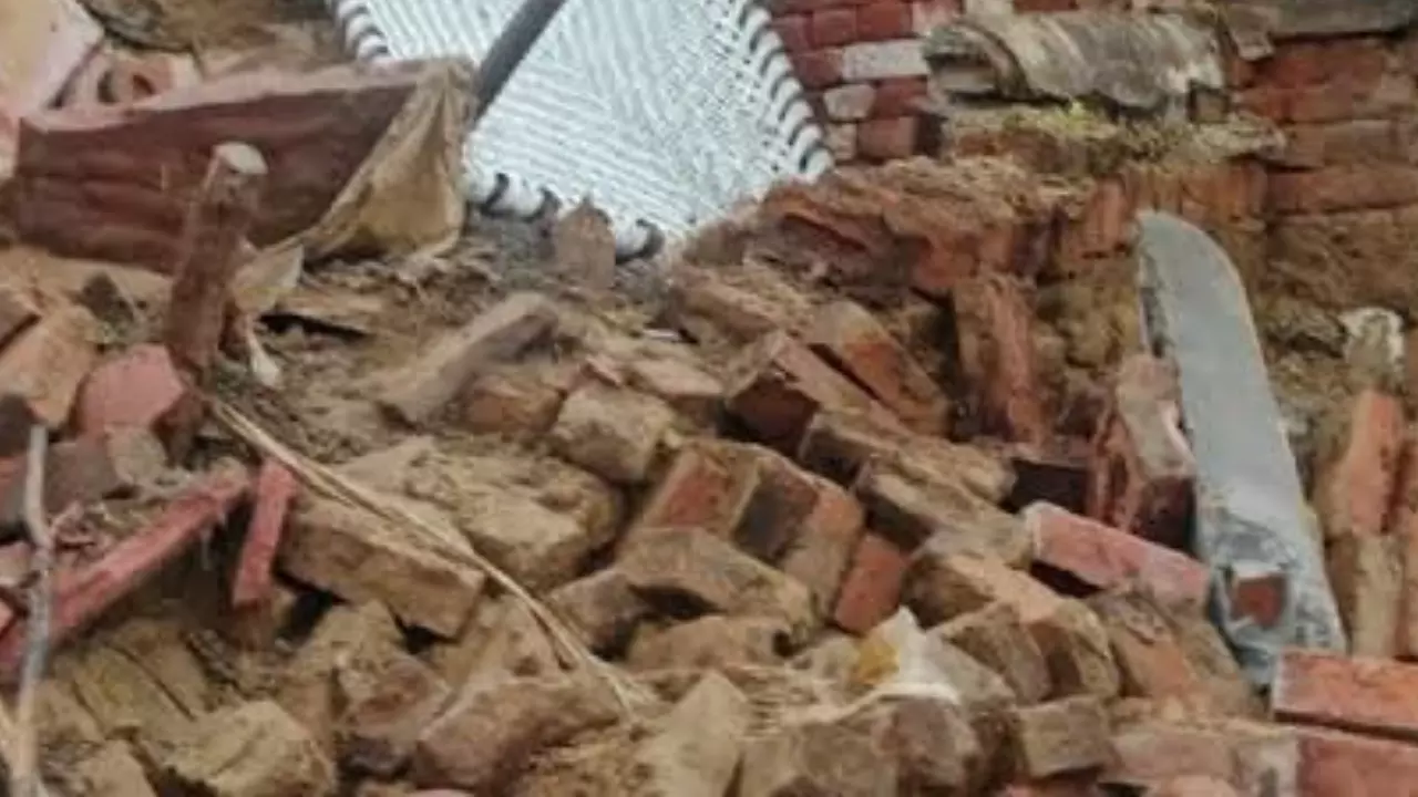 Baghpat News: बारिश के कारण निर्माणाधीन मकान गिरा, मलबे में दबकर 10 से अधिक मवेशियों की मौत, दो लोग घायल