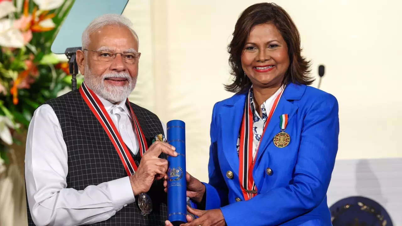 PM Modi Honoured with Trinidad and Tobagos Highest Civilian Award