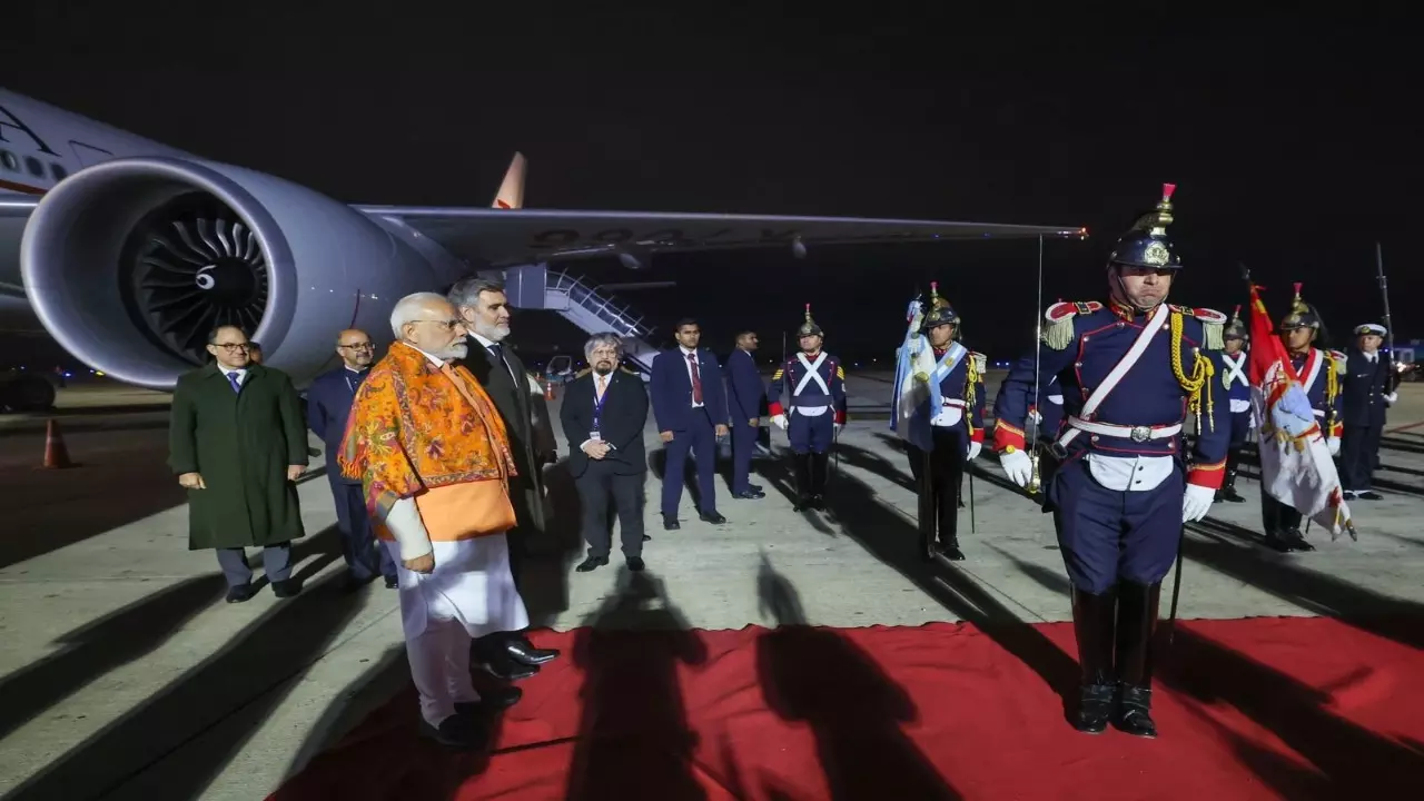 PM Modi arrives in Argentina after Trinidad-Tobago spectacular welcome at airport