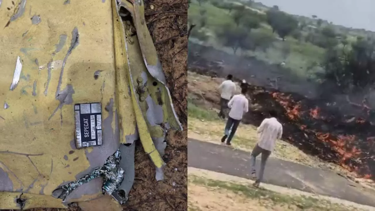 राजस्थान के चुरू में हुआ वायु सेना का प्लेन क्रैश, दो शव बरामद, देखें  Video