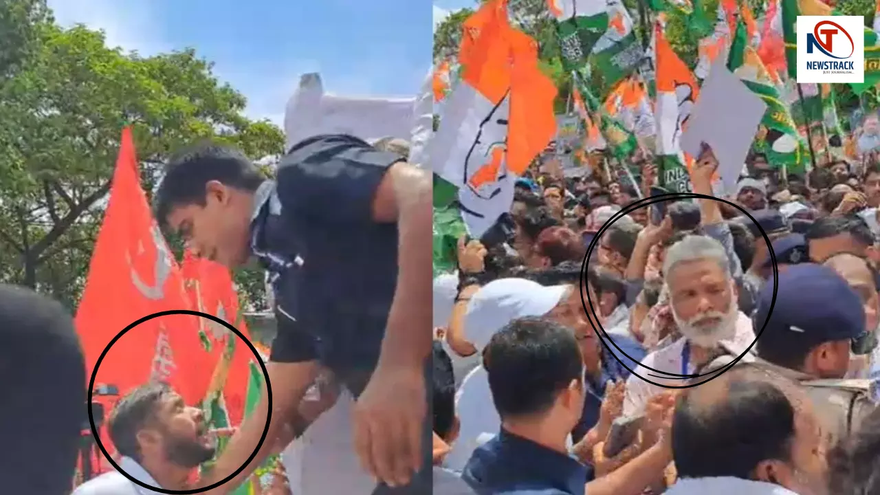 Pappu Yadav and Kanhaiya Kumar were shouted at each other were not even allowed to go on stage you will be shocked to see the video