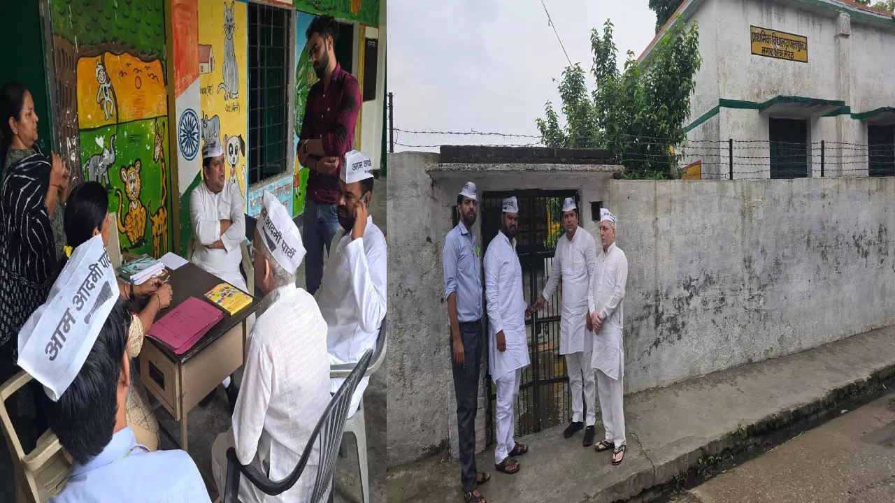 Meerut News: स्कूल बंदी के खिलाफ AAP का “स्कूल बचाओ अभियान” जारी, प्रतापुर में उठाई आवाज