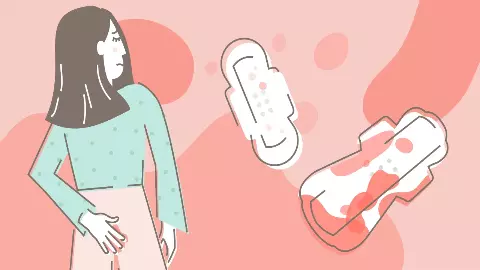 What period blood color indicates