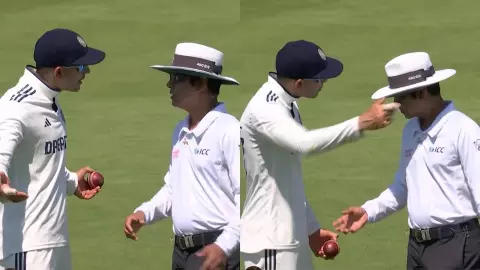 Shubman Gill arguing with Umpire Shubman Gill arguing with Umpire
