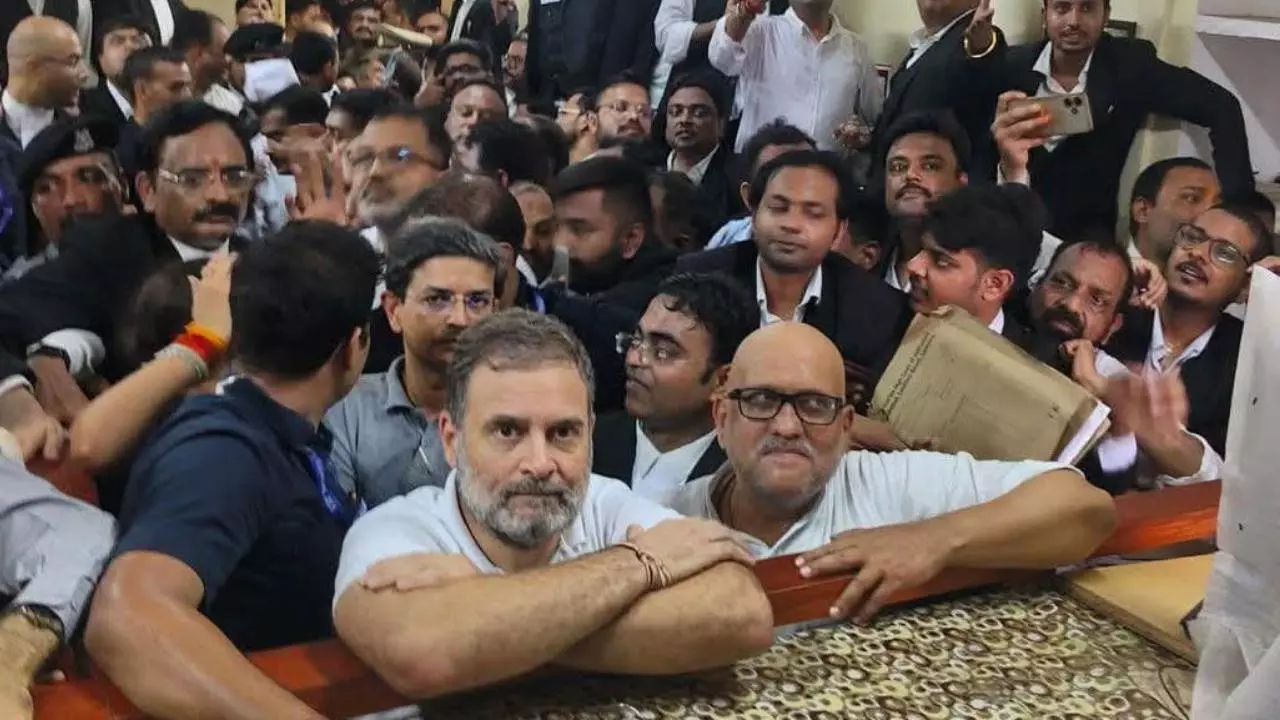 Opposition leader Rahul Gandhi appears in Lucknow court