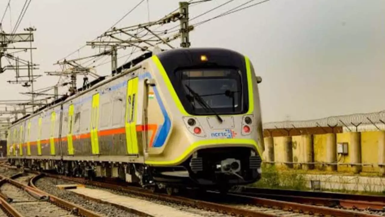 Walls decorated with cultural colors at Namo India stations