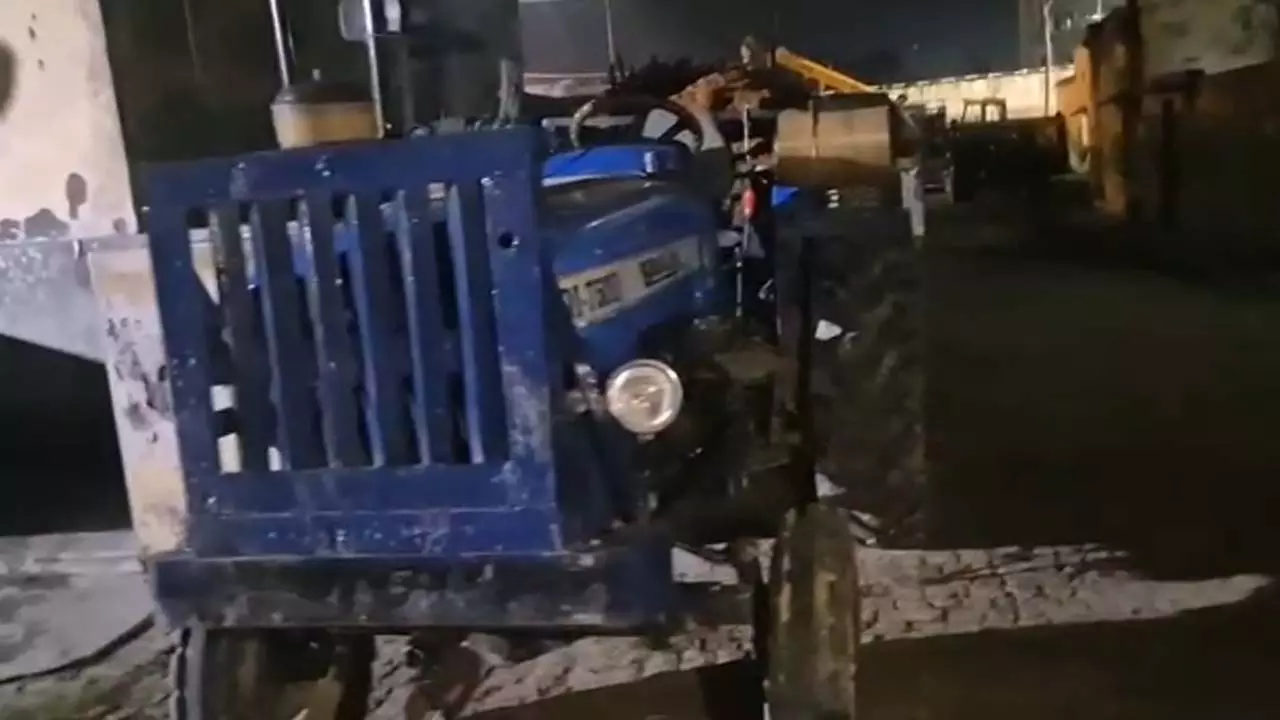 police action on illegal mining in Moradabad