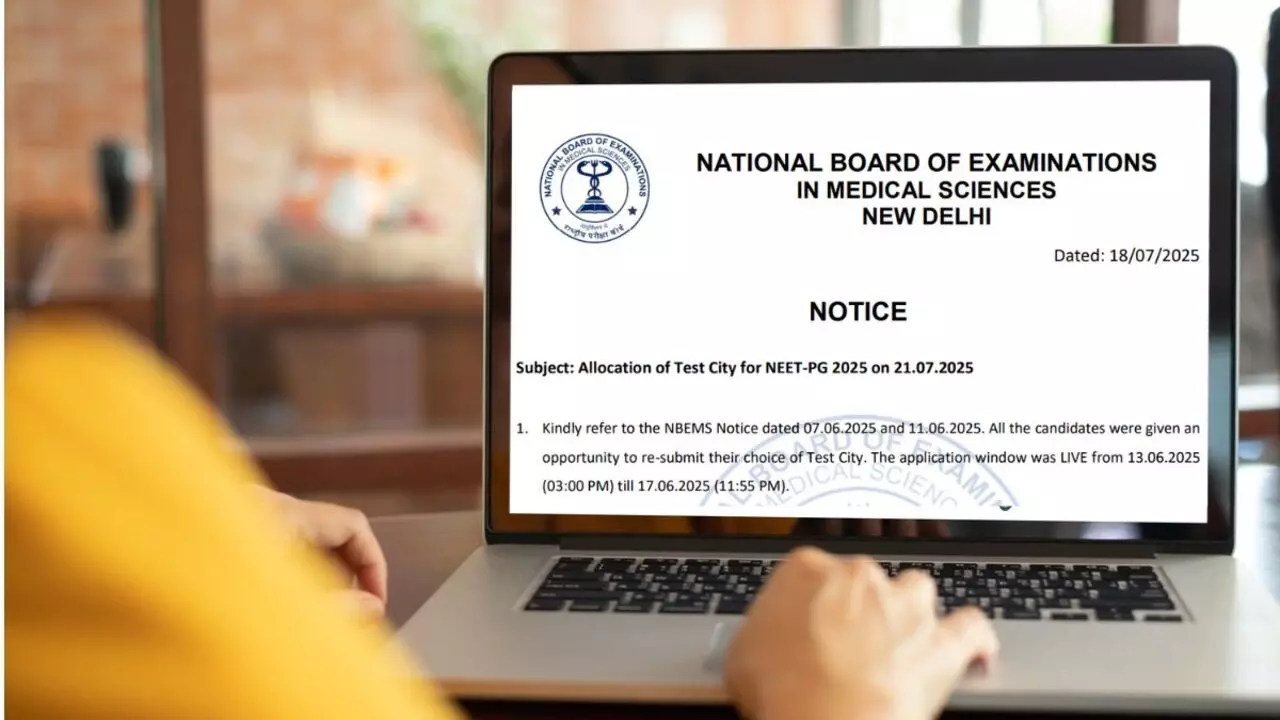 NEET PG 2025 Exam City Slip