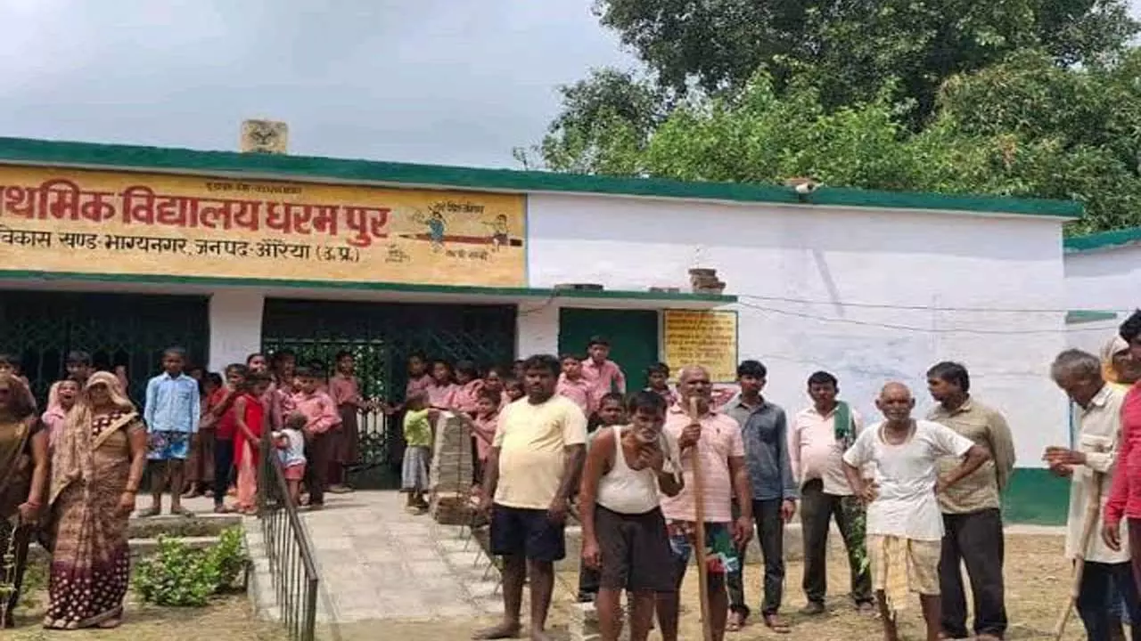 Villagers protest against merger of school, questions raised over childrens safety