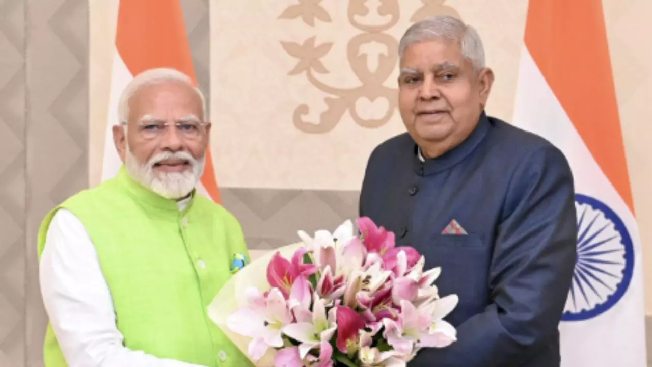 PM Modi Tweet On Vice President Dhankhar Resigns