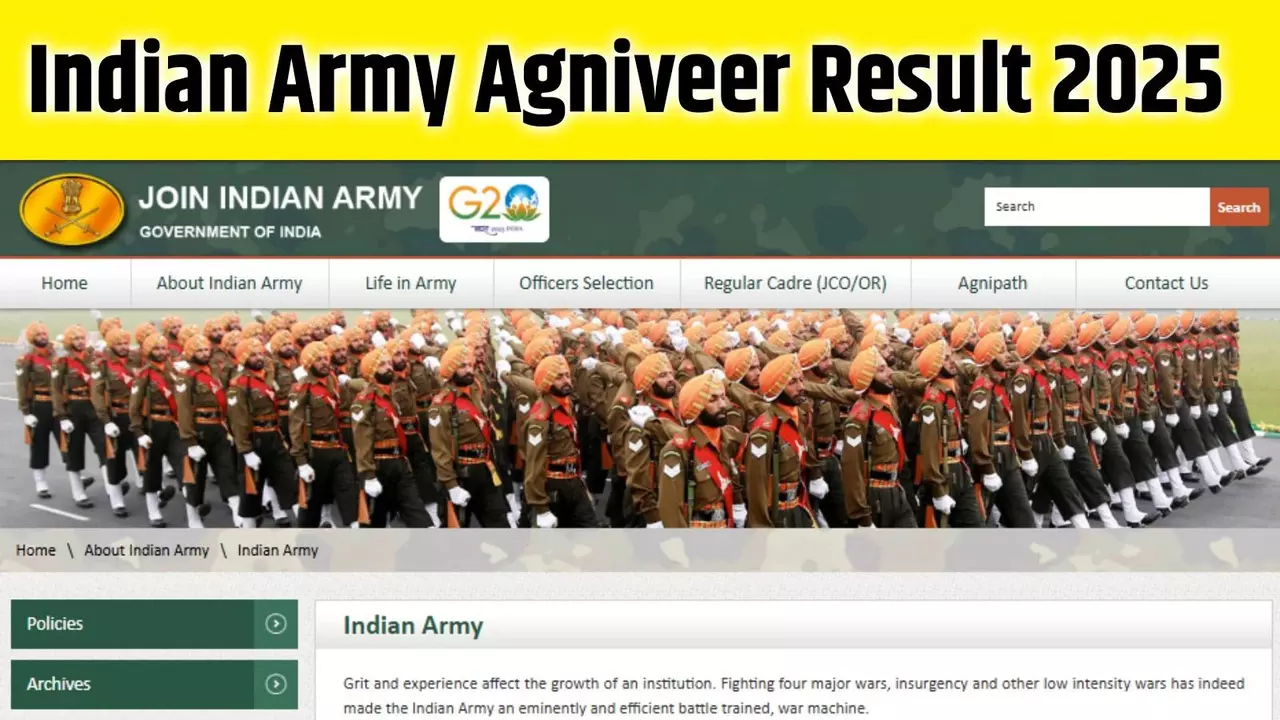 Indian Army Agniveer Result 2025 Download