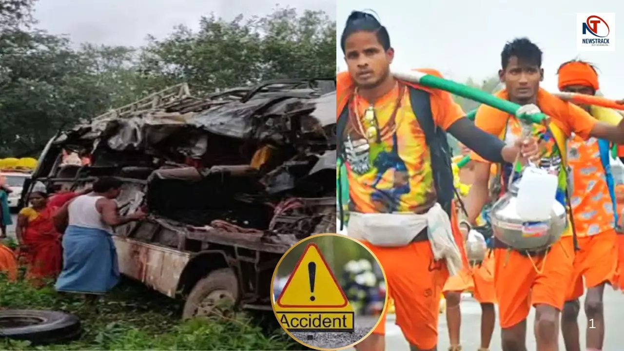 Jharkhand Deoghar accident Kanwariyas bus collides with gas truck 18 dead Nishikant Dubey confirmed