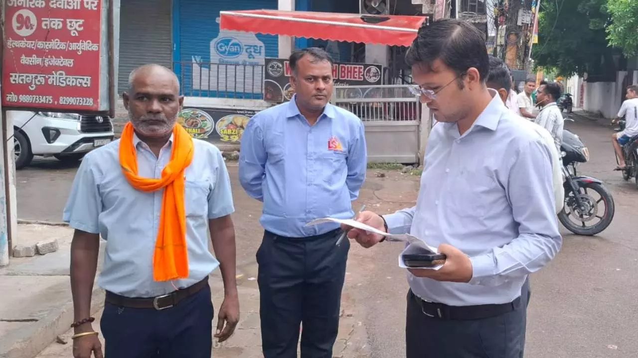 Municipal commissioner during inspection