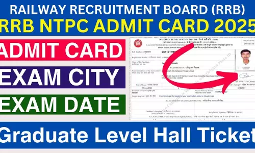 RRB NTPC 2025 Admit Card, Revised exam date, city slip