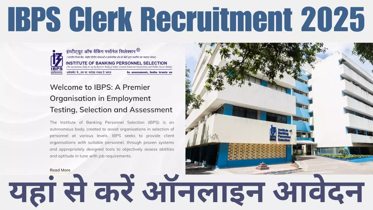 IBPS Clerk Recruitment 2025 eligibility selection process exam pattern
