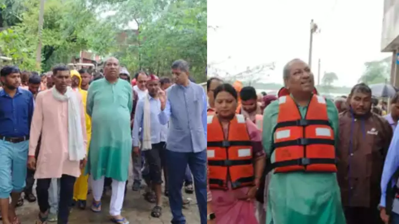 VIRAL VIDEO: बाढ़ में जनता बेहाल, मंत्री जी बोले: गंगा मैया आई है पैर धोने, अब सीधा स्वर्ग जाना