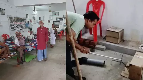 Etawah News:;वृद्धाश्रम के कमरे में घुसा खतरनाक करैत सांप, बुजुर्गों में मचा हड़कंप, विशेषज्ञ ने किया सुरक्षित रेस्क्यू
