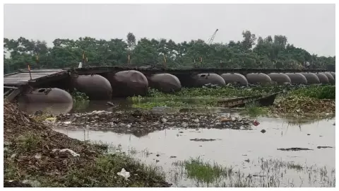 गोमती नदी में तेज बहाव, पीपा पुल हटाया गया, 1 लाख लोग परेशान