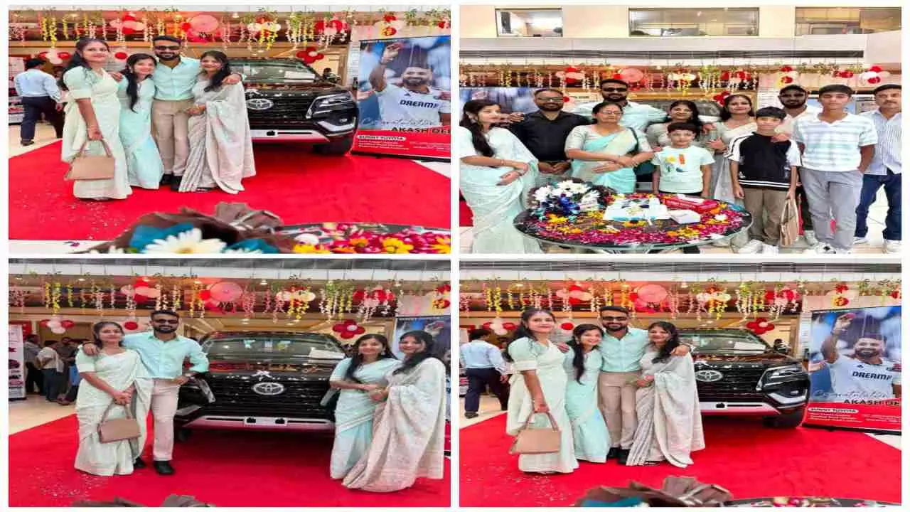 बिहार के रहने वाले क्रिकेटर आकाशदीप ने लखनऊ में खरीदी फॉर्च्यूनर, कैंसर से जूझ रही बहन के साथ मनाया जश्न