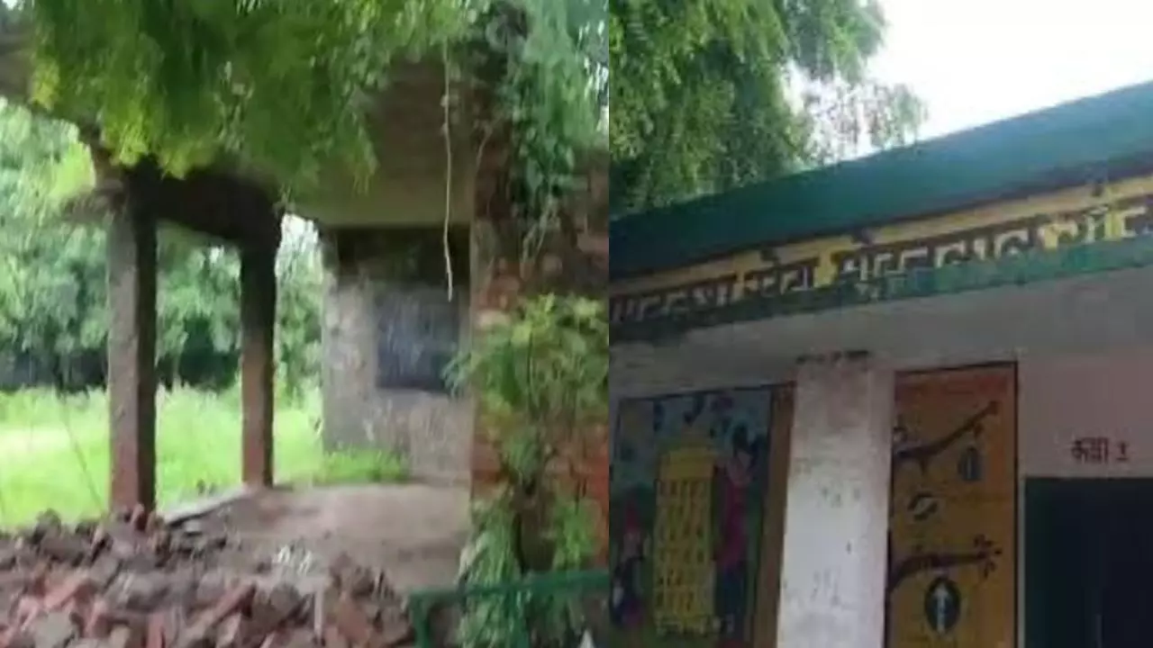 राजधानी के मोहनलालगंज में स्कूल भवन गिरा, छुट्टी के चलते टला बड़ा हादसा