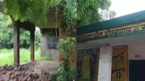 राजधानी के मोहनलालगंज में स्कूल भवन गिरा, छुट्टी के चलते टला बड़ा हादसा