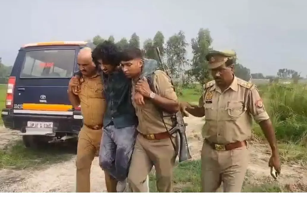 Hardoi News: हरदोई कोर्ट से फरार अभियुक्त मुठभेड़ के बाद 24 घंटे में गिरफ्तार, एक सिपाही घायल