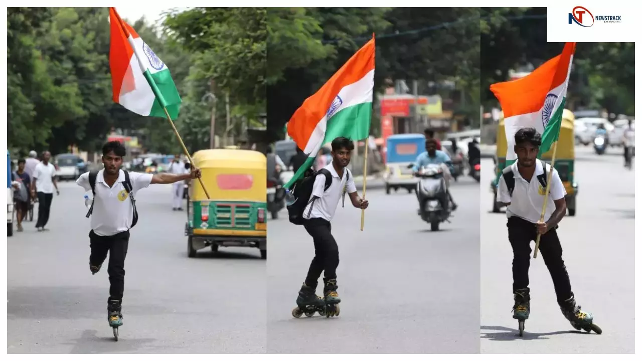 हादसे में खोया एक हाथ... दूसरे में तिरंगा लेकर लखनऊ की सड़कों पर स्केटिंग कर रहे बिहार के अरविंद, युवाओं को प्रेरणा देने वाली सुनाई दास्तां-