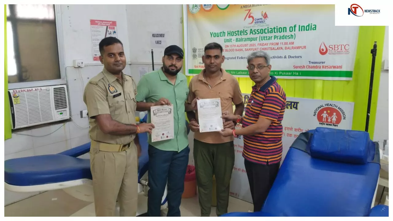 Balrampur News: रक्त क्रांति – इस बार एक कतरा रक्त देश के नाम स्वतंत्रता दिवस पर आयोजित हुआ रक्तदान शिविर