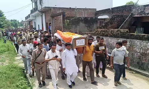 Jawan Rahul Choudhary posted at Assam Rifles for last rites