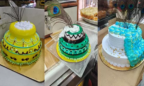 Kanha-themed cakes are a favorite of people on Kanhaiya Janmotsav