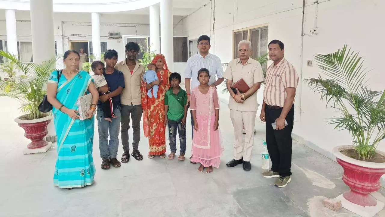 Four children from out of school tribal families enrolled in composite school