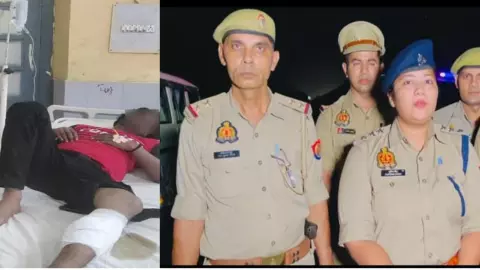 Bulandshahr News:: खुर्जा में मुठभेड़, मोबाइल लुटेरा जुनैद हुआ लंगडा