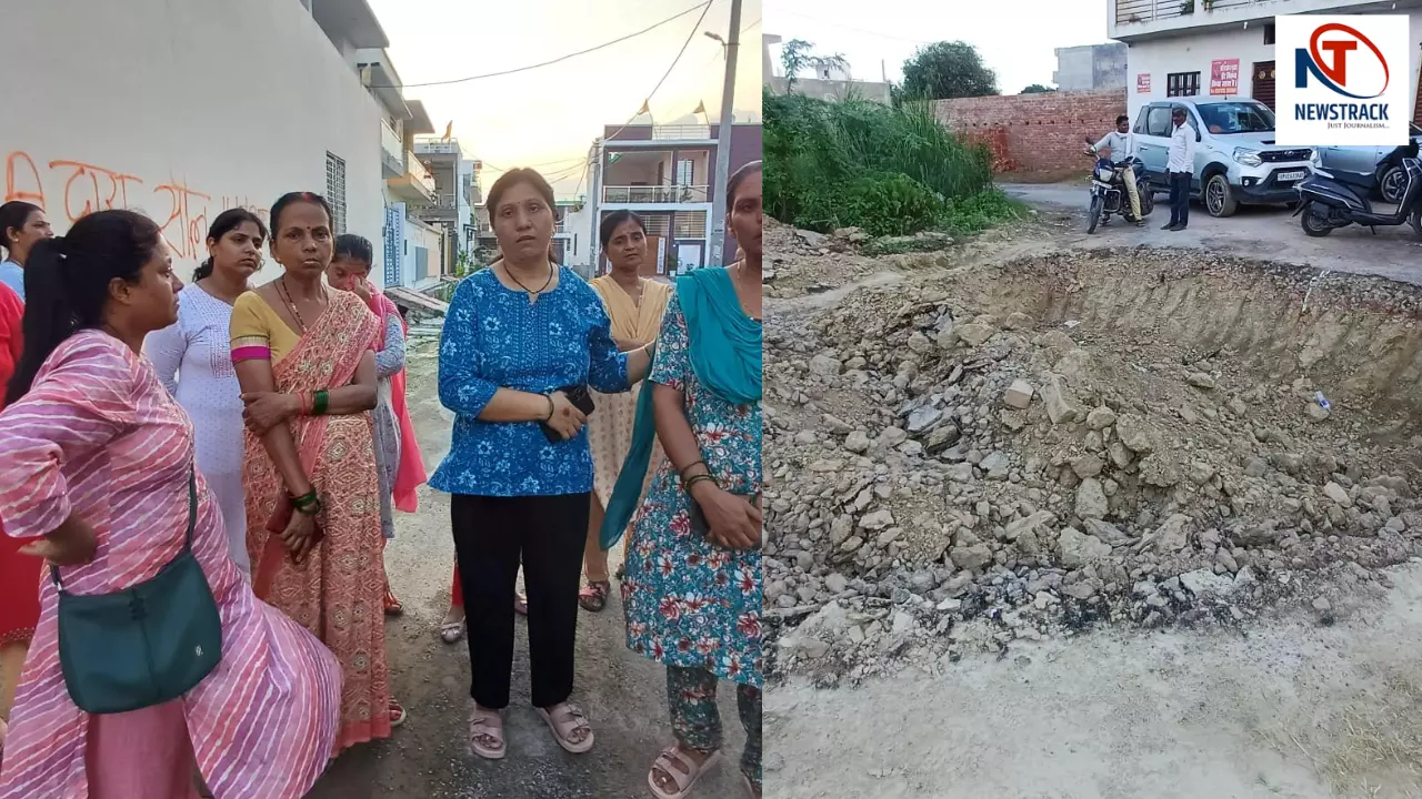 घर बचाने के लिए निवासी दे रहे पहरा, कॉलोनी गिराने पहुंची एलडीए टीम का हुआ विरोध, तो मुख्य मार्ग को खोद दिया