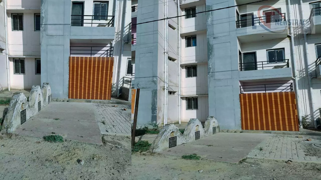 Flats of Pradhan Mantri Housing Scheme have been built on the land of Kabristan Flats of Pradhan Mantri Housing Scheme have been built on the land of Kabristan