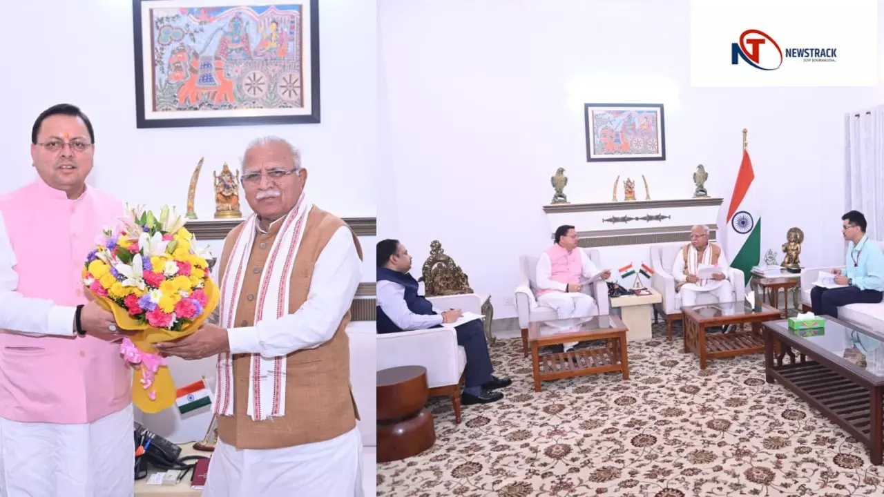 उत्तराखंड के मुख्यमंत्री श्री पुष्कर सिंह धामी ने केंद्रीय विद्युत मंत्री श्री मनोहर लाल खट्टर से की भेंट, कुंभ 2027 को ध्यान में रखते हुए विकास परियोजनाओं पर सहयोग का अनुरोध