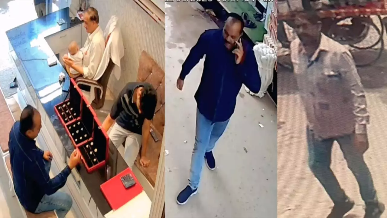Customer absconds with jewellery, captured on CCTV