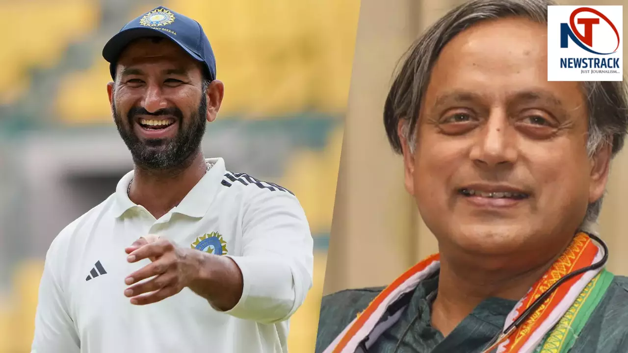Cheteshwar Pujara and Shashi Tharoor