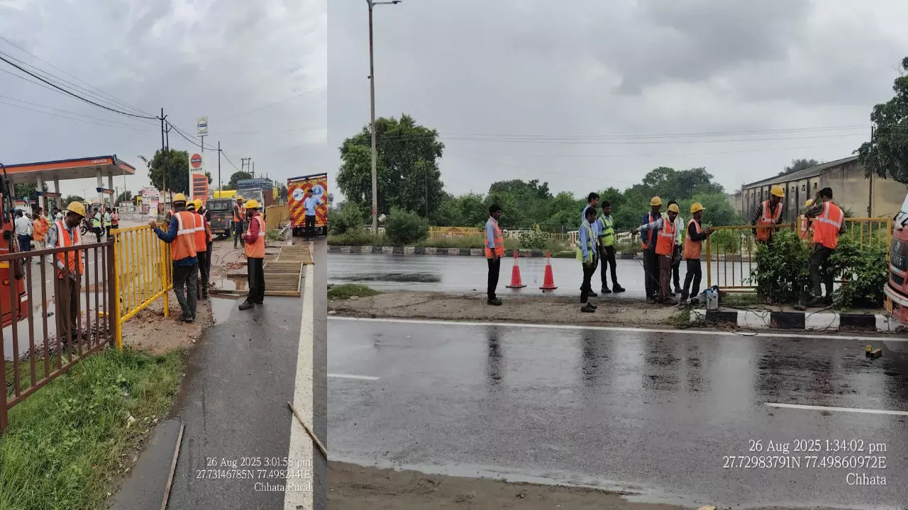 Mathura News: छाता में हाईवे पर बने अवैध कट बंद, सड़क हादसों पर लगेगा ब्रेक
