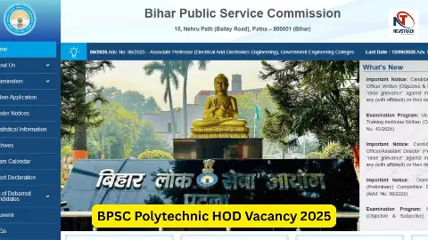 BPSC Polytechnic HOD Vacancy 2025 BPSC Polytechnic HOD Vacancy 2025