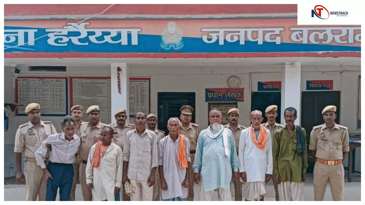 बलरामपुर के हर्रैया पुलिस ने पकड़े 7 वारंटी, न्यायालय भेजा, लंबे समय से चल रहे थे फरार