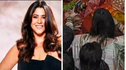 Ekta Kapoor Video: लालबाग राजा के दर्शन करने पहुंचीं एकता कपूर की हरकत देख यूजर्स भड़के Ekta Kapoor Video: लालबाग राजा के दर्शन करने पहुंचीं एकता कपूर की हरकत देख यूजर्स भड़के