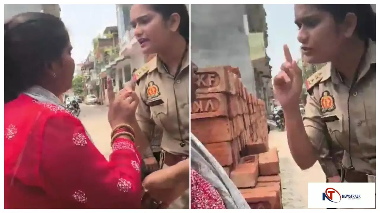 जमीन कब्जा कराने पहुंची लखनऊ पुलिस की महिला दरोगा ने गर्भवती महिला से की धक्का मुक्की