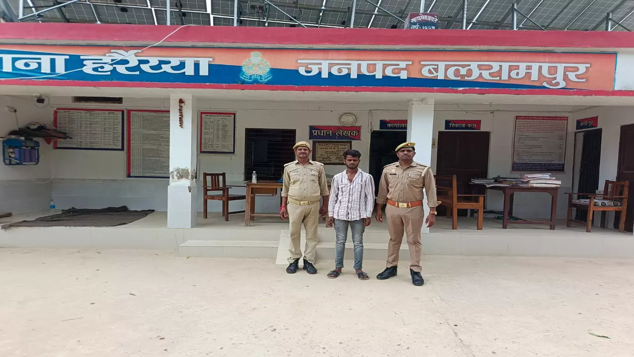 Balrampur News: बलरामपुर के हर्रैया पुलिस ने NDPS एक्ट के वारंटी अभियुक्त को दबोचा, न्यायालय भेजा