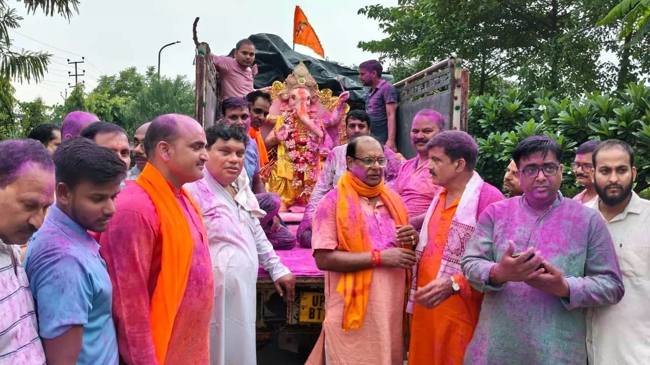 Ganpati festival ends with pomp at Bajaj Energy Utraula, Vishal Bhandare organized