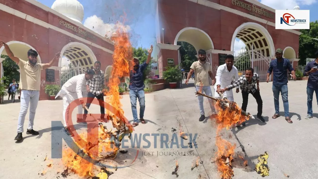 ABVP protests at Lucknow University