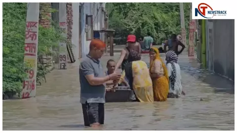 मथुरा में यमुना का कहर, जलस्तर 167.55 मीटर पहुंचा, 2023 की बाढ़ का रिकॉर्ड टूटा