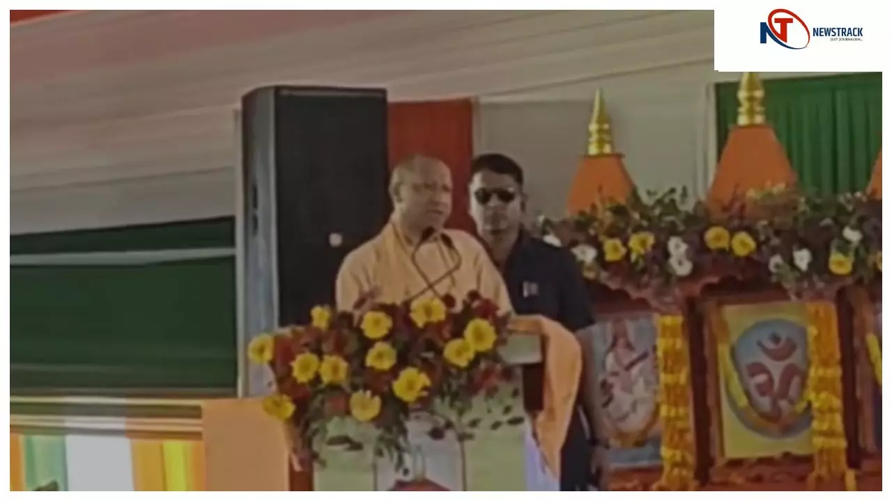 मुख्यमंत्री योगी ने बस्ती में सरस्वती विद्या मंदिर की नींव रखी, राम मंदिर व सुहेलदेव पर बोले